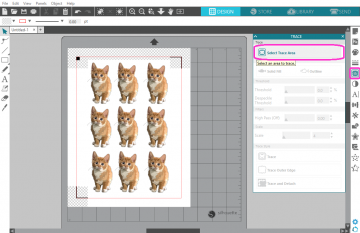 Click on "Select Trace Area" to begin the trace